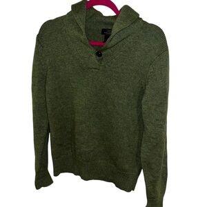 Brooks Brothers 346 100% wool Men's Olive green Sweater xl like new